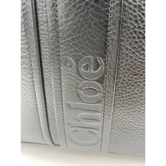 $2K NEW CHLOE LEATHER LOGO MEDIUM WOODY TOTE BAG PURSE AUTHENTIC NWT! - Picture 9 of 16